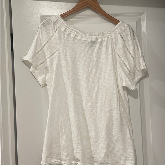 Anthropologie White Felicia Off-The-Shoulder Top large nwt - Picture 8 of 8